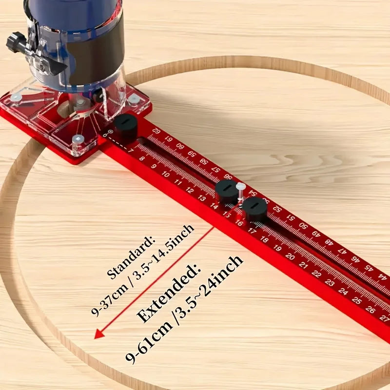 Aluminum Alloy Router Circle Cutting Jig,Extended 3 in 1 Router Milling Groove Bracket Cutting & Milling Circular Auxiliary Tool