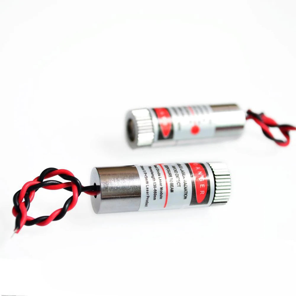 650nm 5mW Red Point / Line / Cross Laser Module Head Glass Lens Focusable Industrial Class