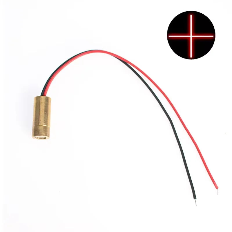 650nm 5mW Red Point / Line / Cross Laser Module Head Glass Lens Focusable Industrial Class