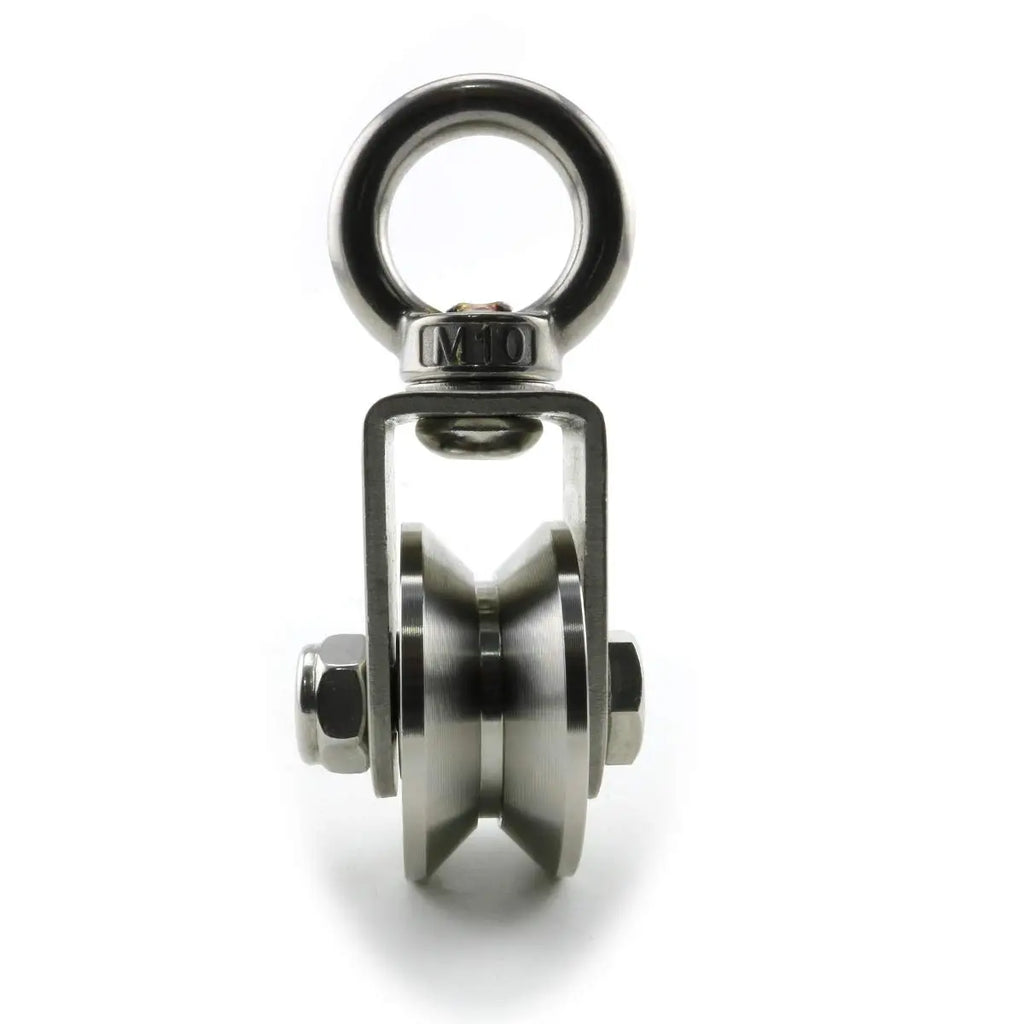 U/V Type Swivel Pulley 304 Stainless Steel Duplex Bearing Super-Silent Detachable Rotation Pulley System Gym Traction Wheel
