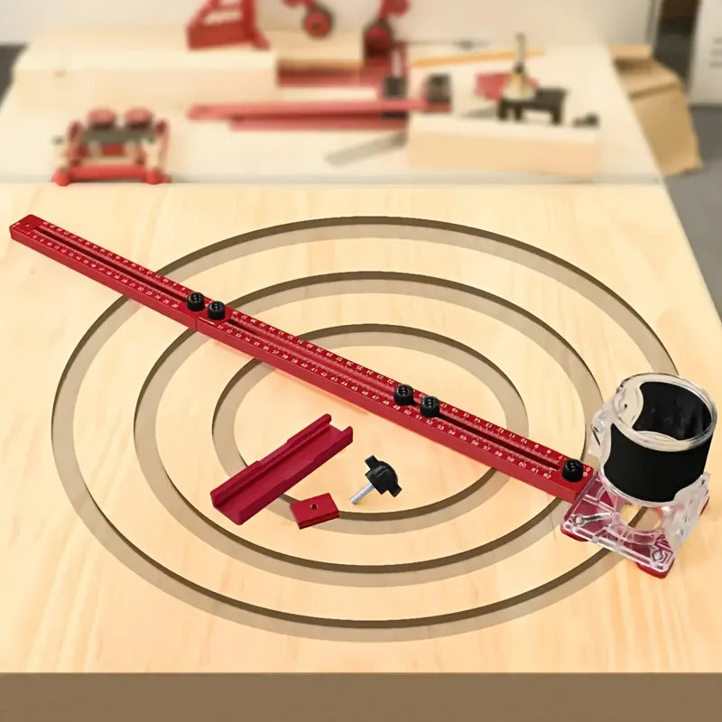 Aluminum Alloy Router Circle Cutting Jig,Extended 3 in 1 Router Milling Groove Bracket Cutting & Milling Circular Auxiliary Tool