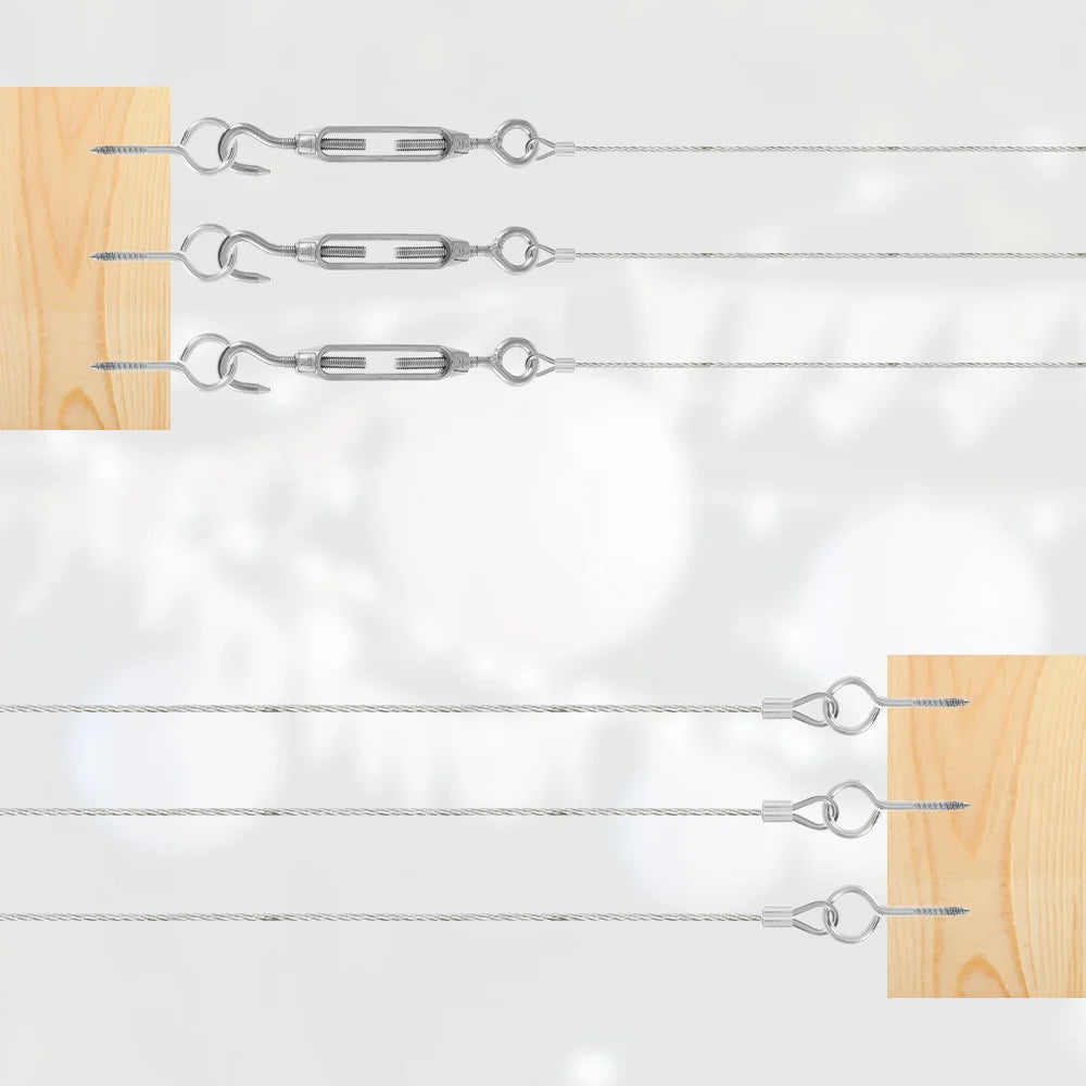 15/30m Stainless Steel Cable Rope Kits Heavy Duty Garden Wire Cable Balcony Railing Farm Fence Tent Roll 304 PVC Coated