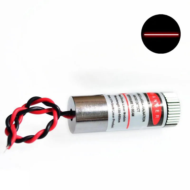 650nm 5mW Red Point / Line / Cross Laser Module Head Glass Lens Focusable Industrial Class