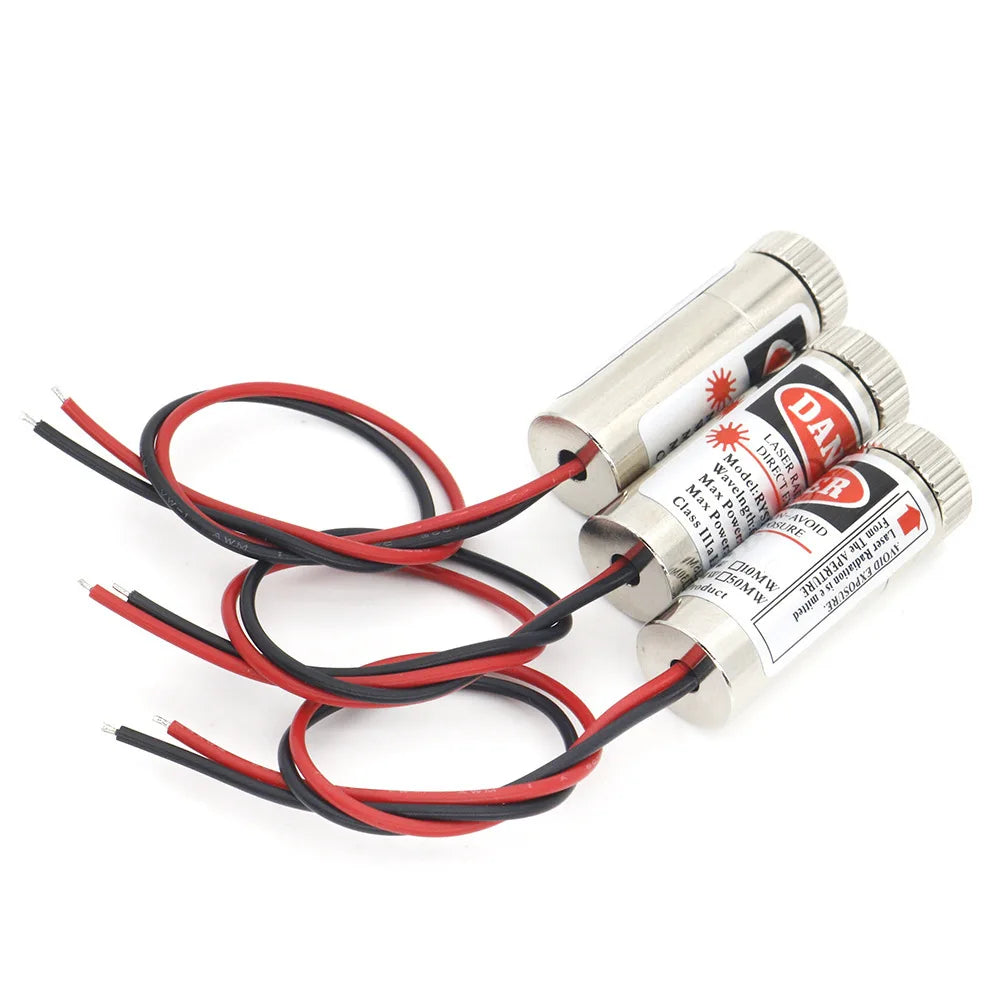 650nm 5mW Red Point / Line / Cross Laser Module Head Glass Lens Focusable Industrial Class