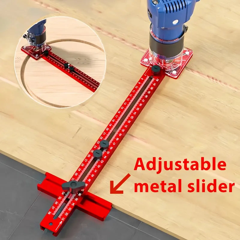 Aluminum Alloy Router Circle Cutting Jig,Extended 3 in 1 Router Milling Groove Bracket Cutting & Milling Circular Auxiliary Tool