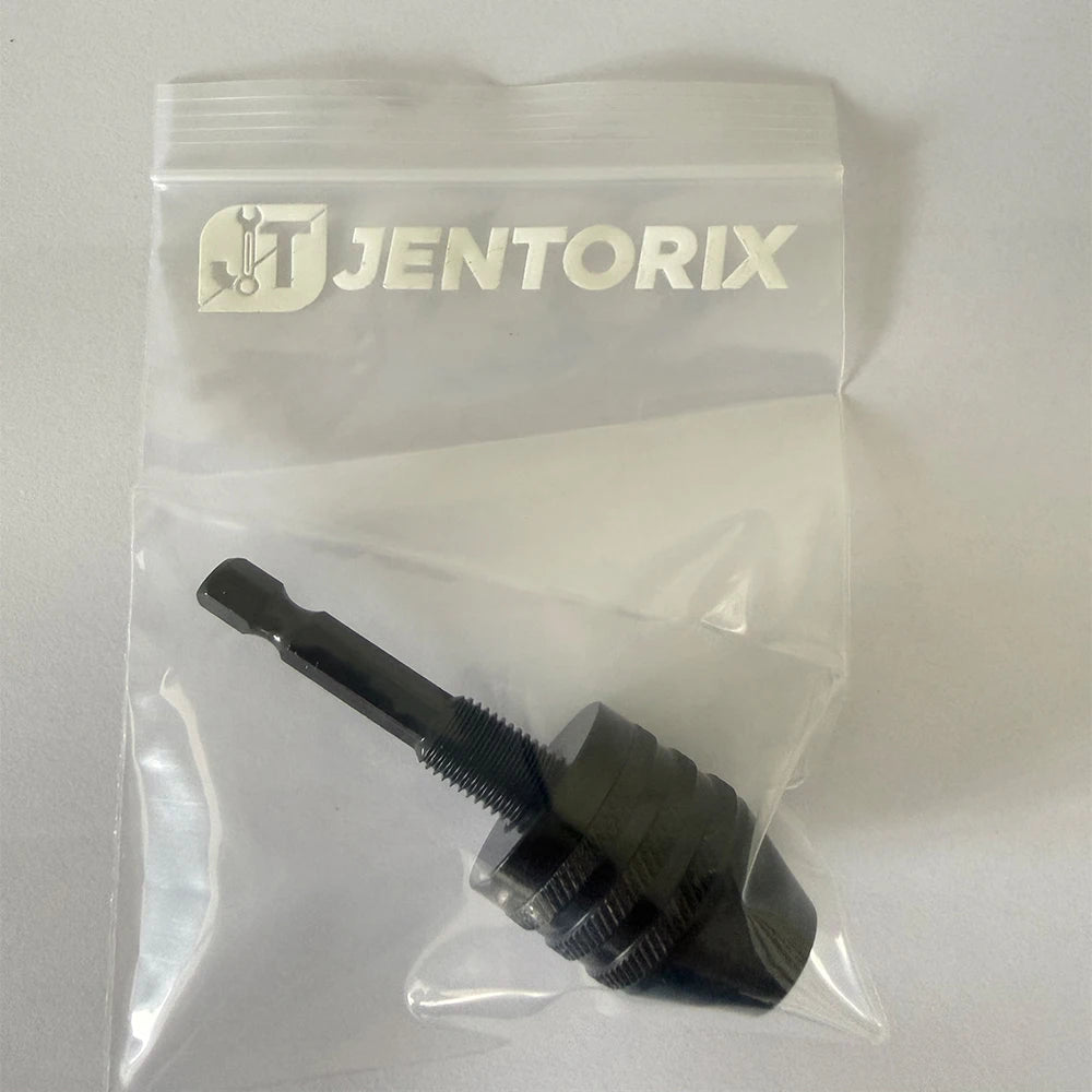JENTORIX 0.3mm-8.0mm Mini Keyless Chuck Electric Drill Bit Collet Converter Extension Screwdriver Chuck Adapter Fixture 1/4" Hex